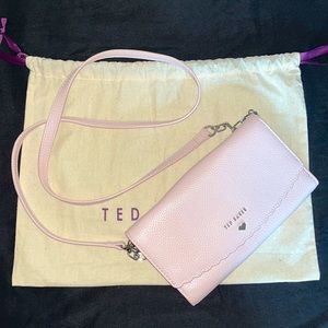 Ted Baker Safinna Scallop Purse on a Chain, Dusky Pink